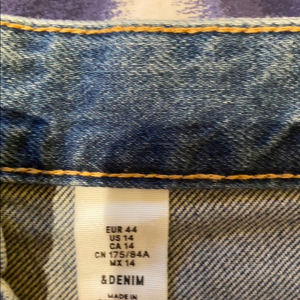 H&M denim skirt never worn size 14 - Picture 3 of 5